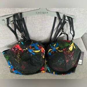 New Cacique Women's Floral Lace Multi Way Strapless Boost Bra